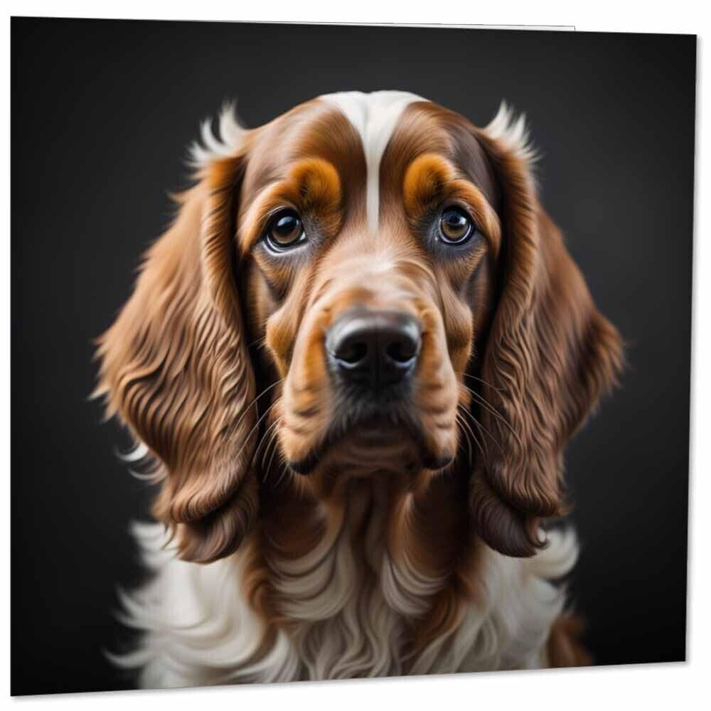 Cocker Spaniel Greeting Card - Cocker Spaniel Dog Photo Card 145mm x 145mm