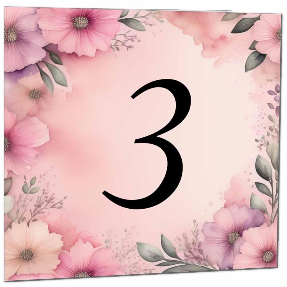 Birthday Card for Women Men - Pink Floral Birthday Cards for 39 year old woman thirty Nine, thirty ninth Ladies Mum Aunt Sister Niece Daughter