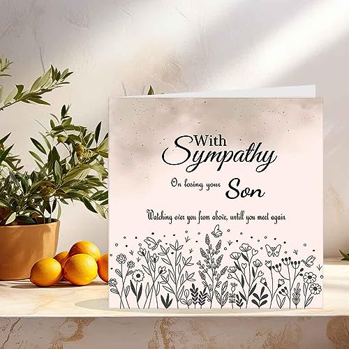 Sympathy Card - Son Condolences - Sorry for your Loss Card Bereavement
