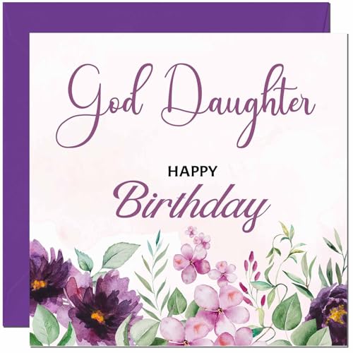 Birthday Card for Men women - Purple Floral