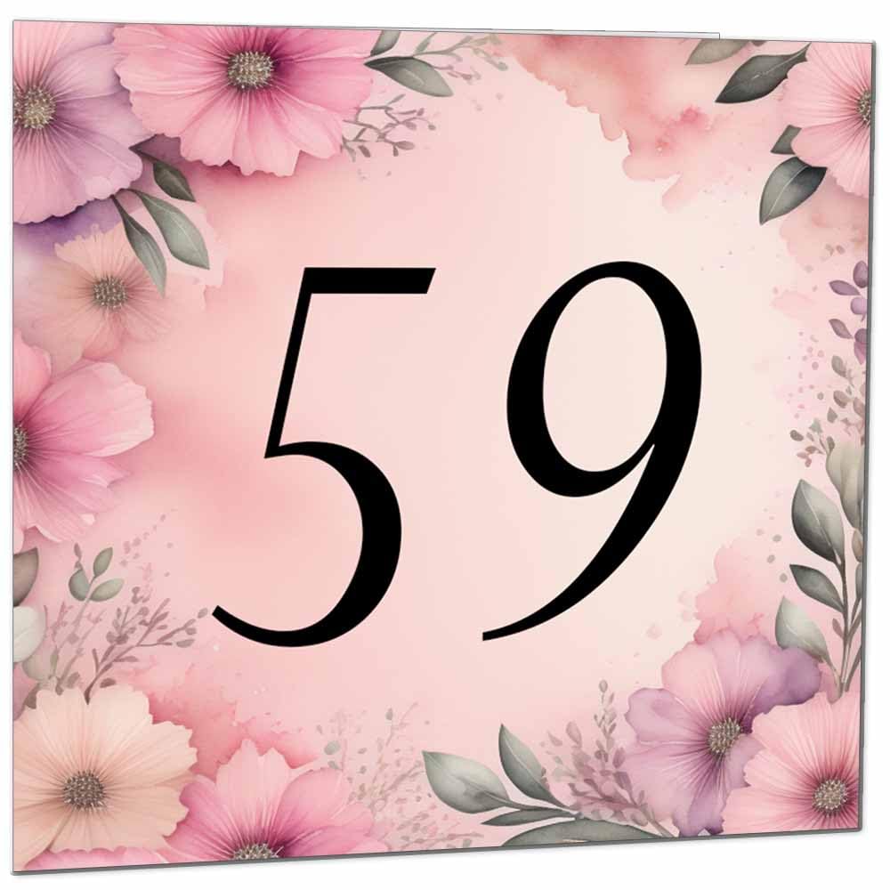 Birthday Card for Women Men - Pink Floral Birthday Cards for 39 year old woman thirty Nine, thirty ninth Ladies Mum Aunt Sister Niece Daughter