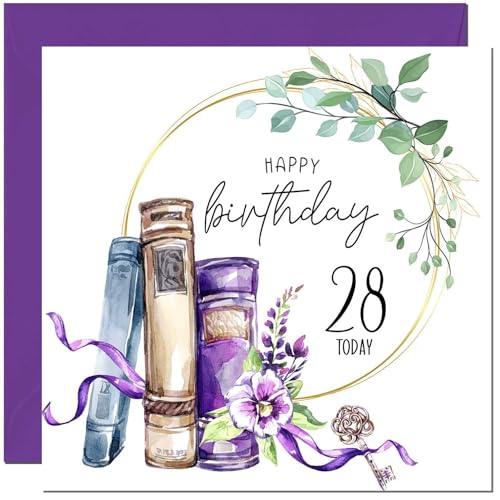 Birthday Card for women Floral Watercolour Book Beautiful