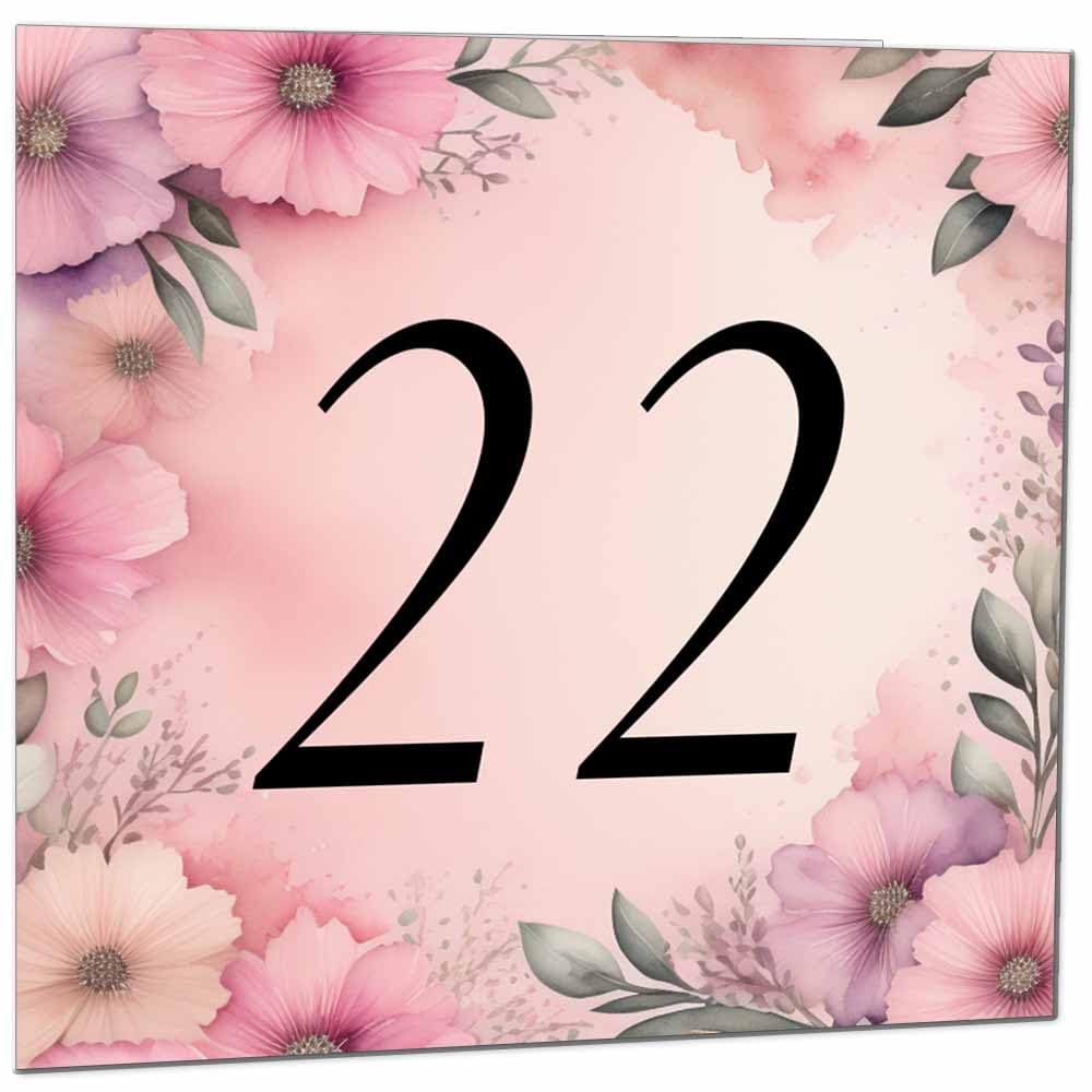 Birthday Card for Women Men - Pink Floral Birthday Cards for 39 year old woman thirty Nine, thirty ninth Ladies Mum Aunt Sister Niece Daughter