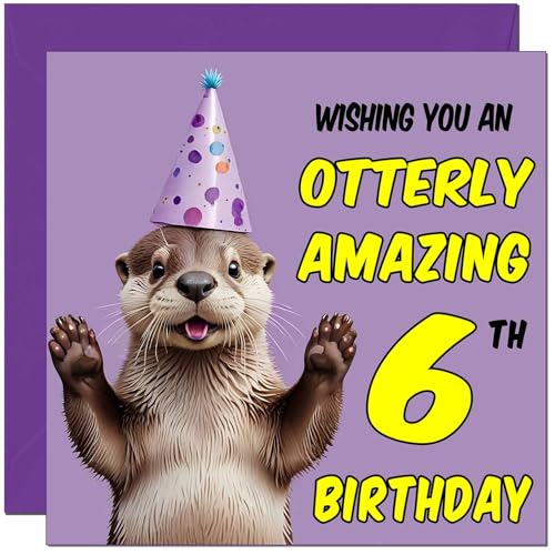 Otter Birthday Card - Otterly Amazing - Funny Otter Birthday Card