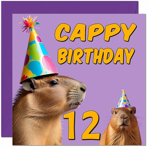Capybara Birthday Card - Cappy Birthday - 145 x 145mm