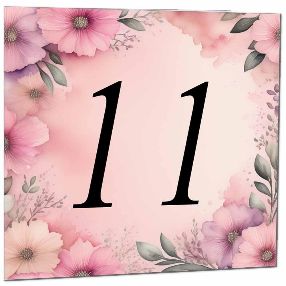 Birthday Card for Women Men - Pink Floral Birthday Cards for 39 year old woman thirty Nine, thirty ninth Ladies Mum Aunt Sister Niece Daughter