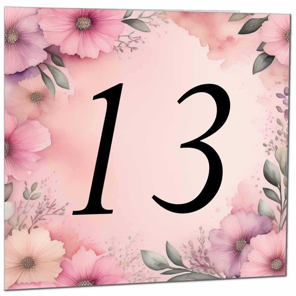 Birthday Card for Women Men - Pink Floral Birthday Cards for 39 year old woman thirty Nine, thirty ninth Ladies Mum Aunt Sister Niece Daughter