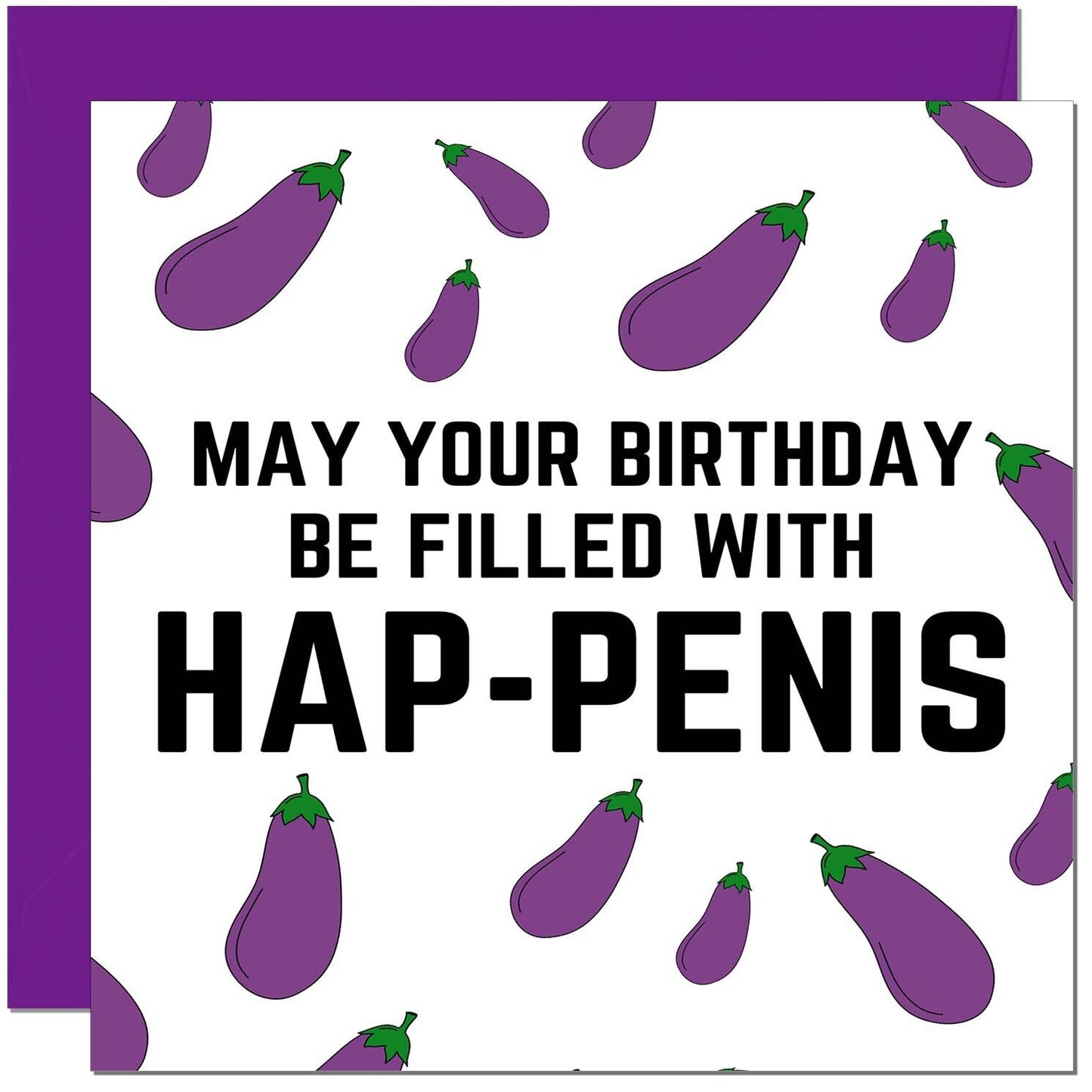 Rude Birthday Card For Women - Hap-penis - Funny Birthday cards For Women Ladies