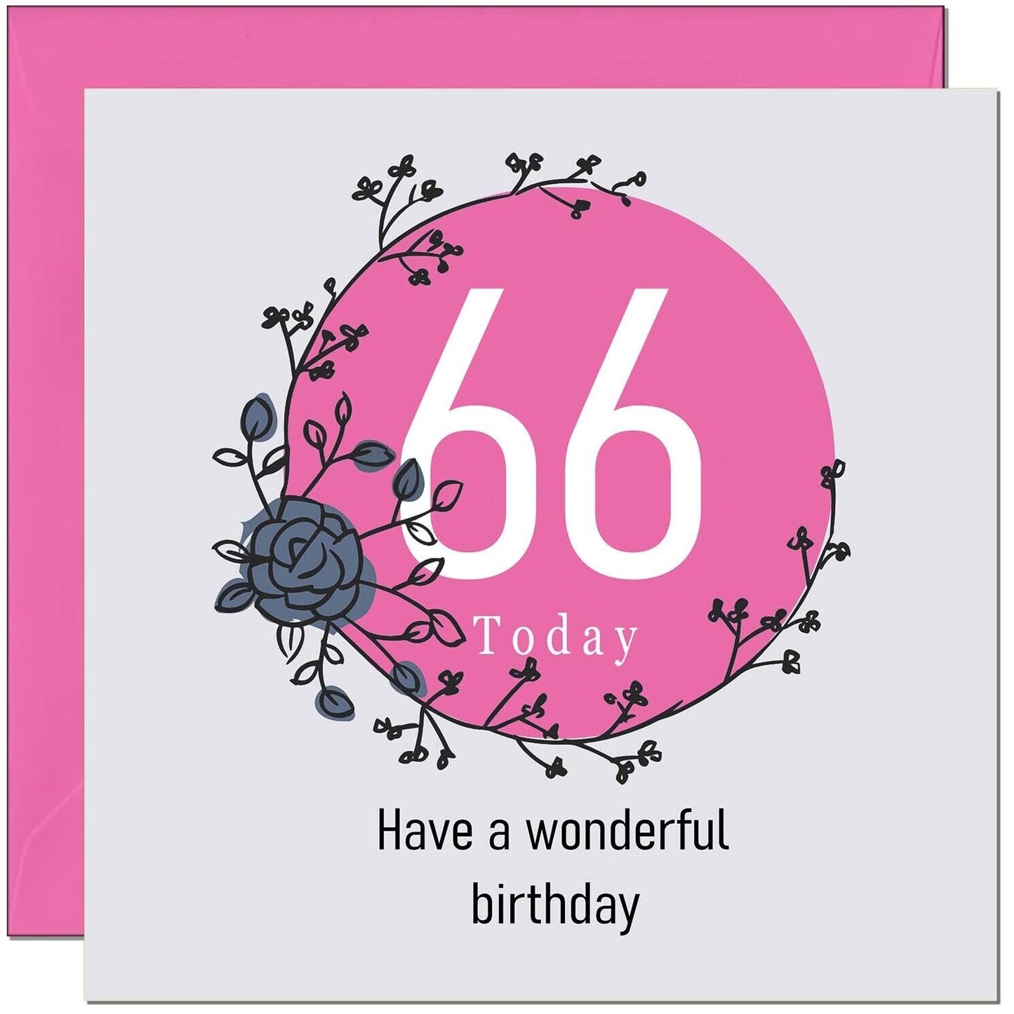 Birthday Card for Women Female - Classy Elegant Floral