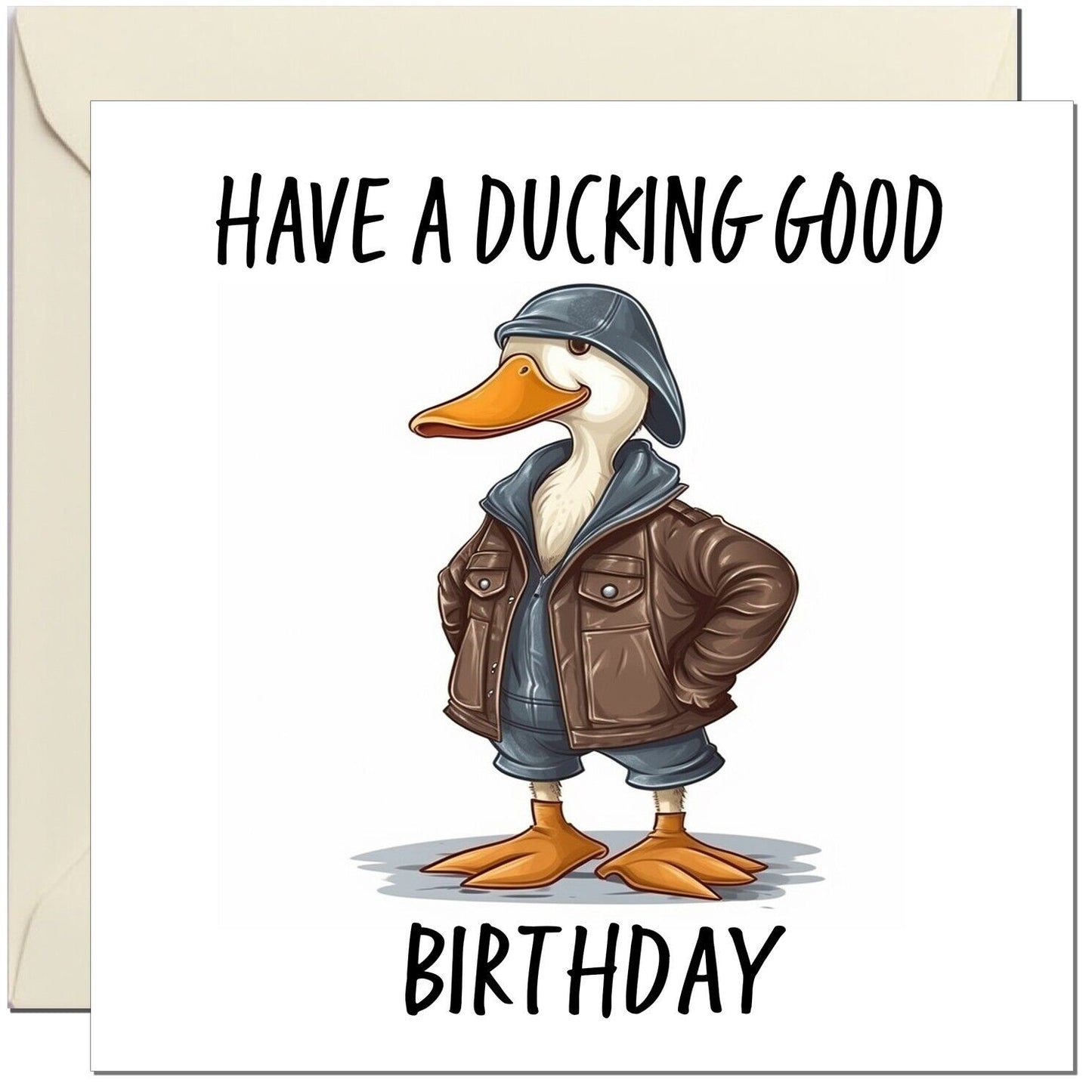 Funny Birthday Card - Ducking Good - Rude Birthday Card for men women