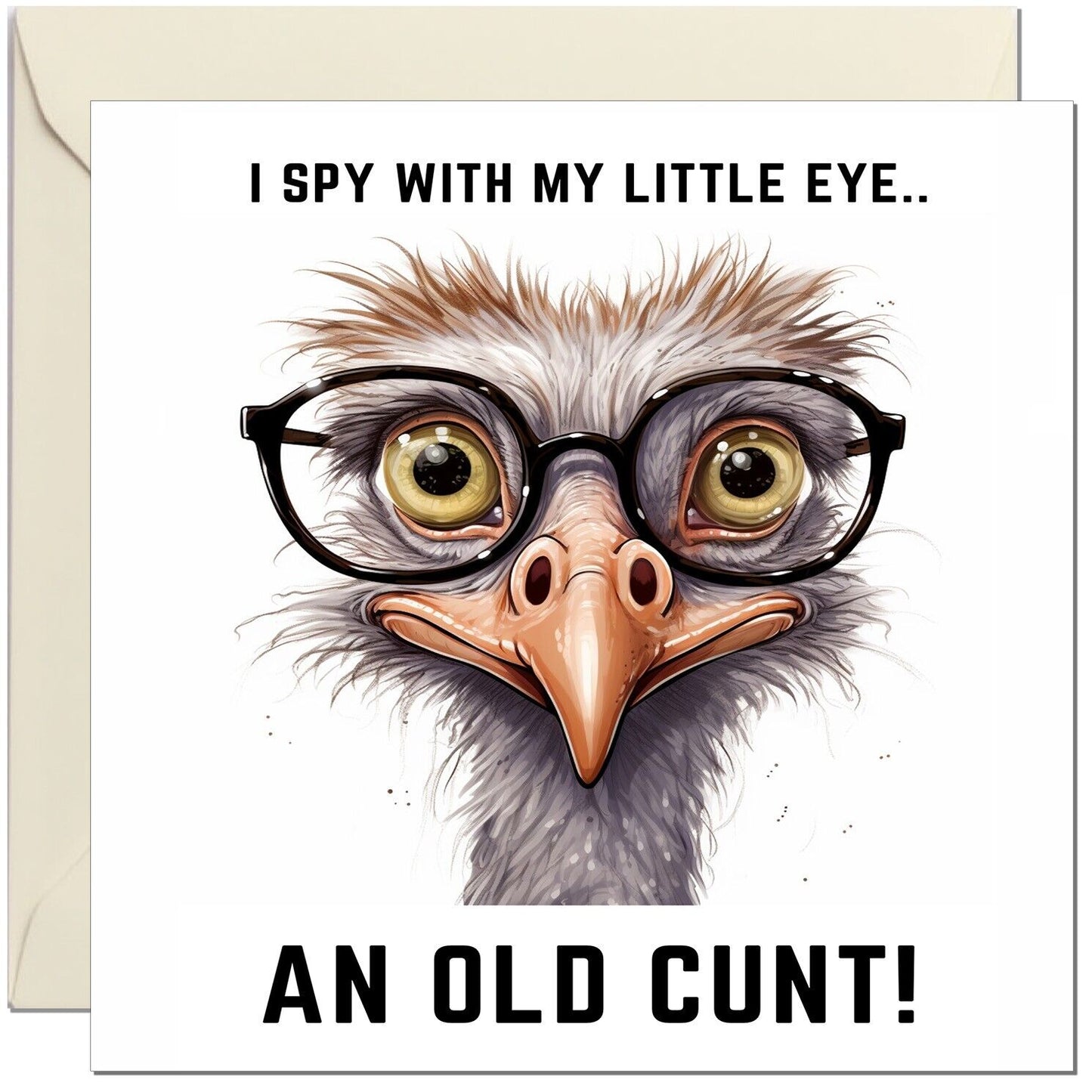 Rude Birthday Card - Old C*nt - Offensive Funny Birthday Card for Men Women