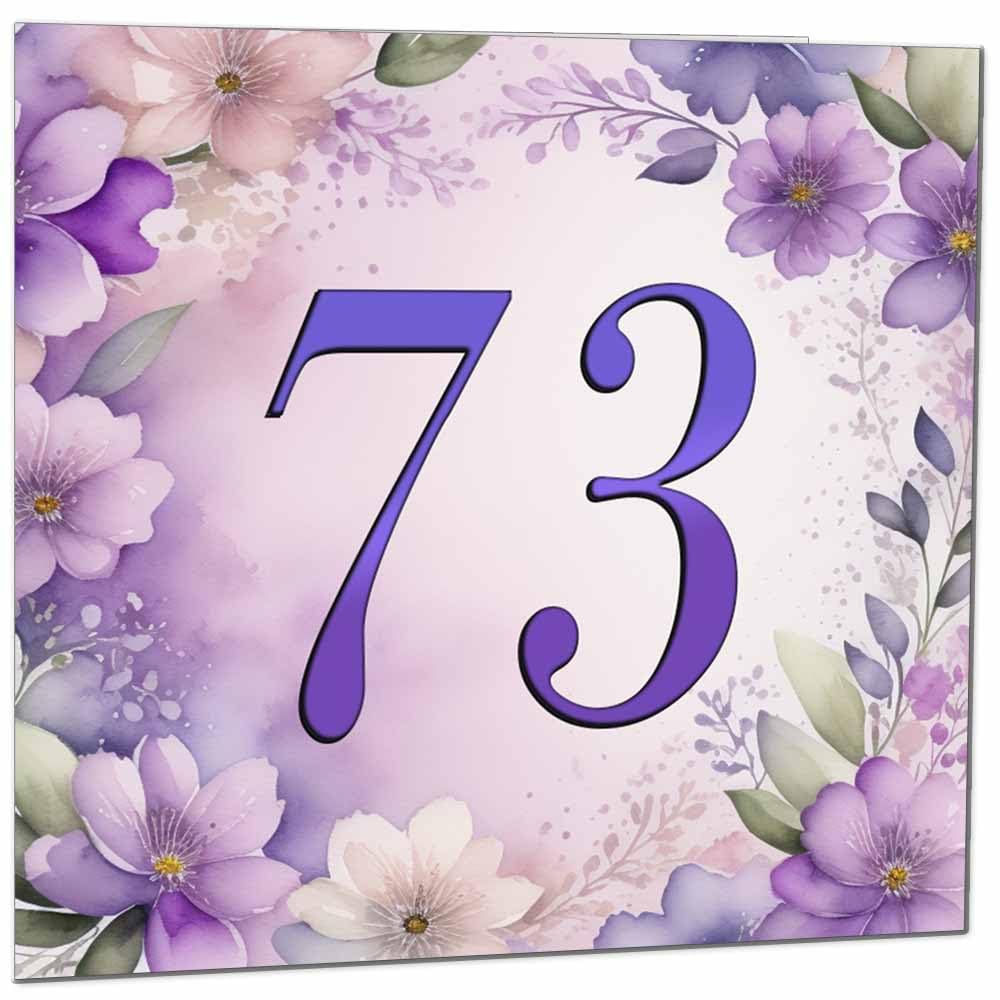 Birthday Card for Women - Purple Floral 80th Birthday Cards for year old woman Ladies Grandma Nan Aunt Mum Sister Mom Friend