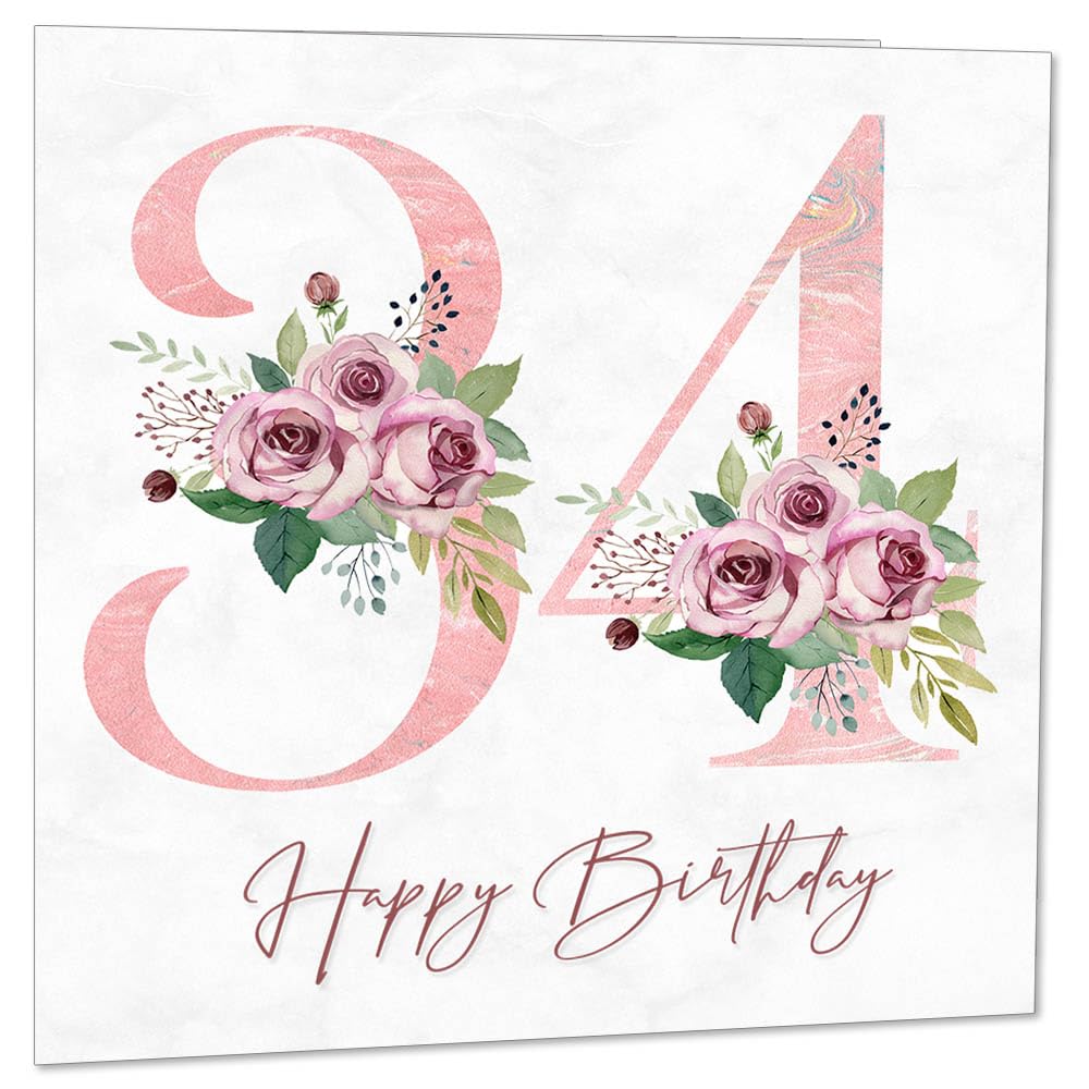 Birthday Card for Women - Floral Birthday Cards for Ladies Mum Aunt Sister Nan Friend Daughter