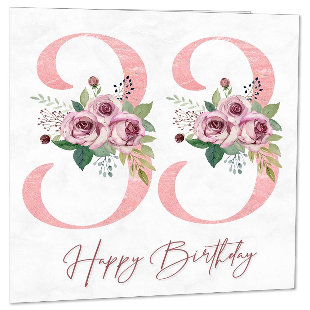 Birthday Card for Women - Floral Birthday Cards for Ladies Mum Aunt Sister Nan Friend Daughter