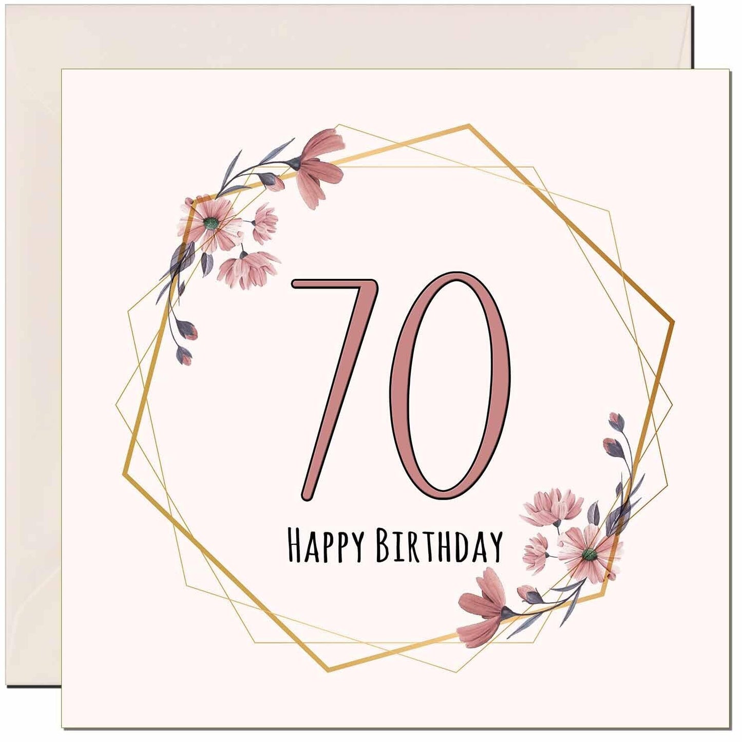 Floral Birthday Card for Women Elegant Beautiful