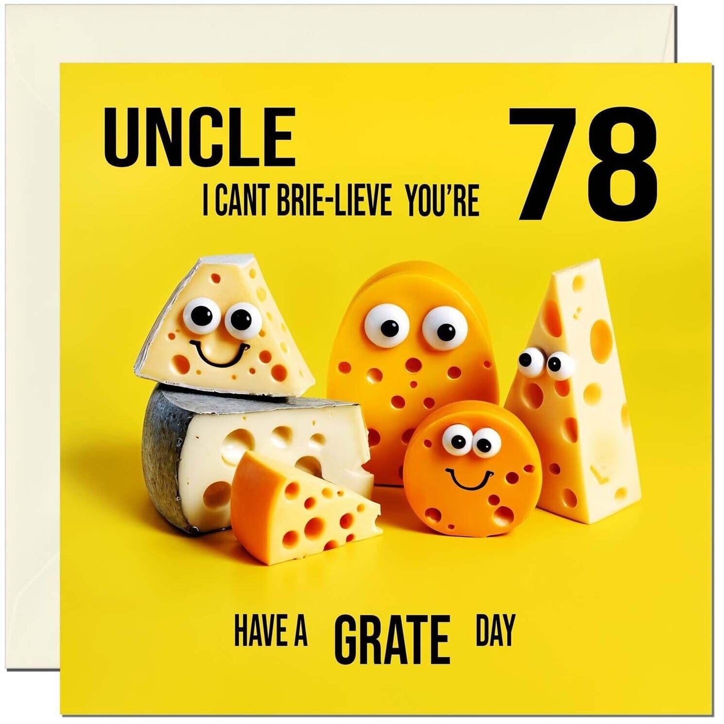 Uncle funny Birthday Card for Uncle - Cheese Pun Funny Uncles