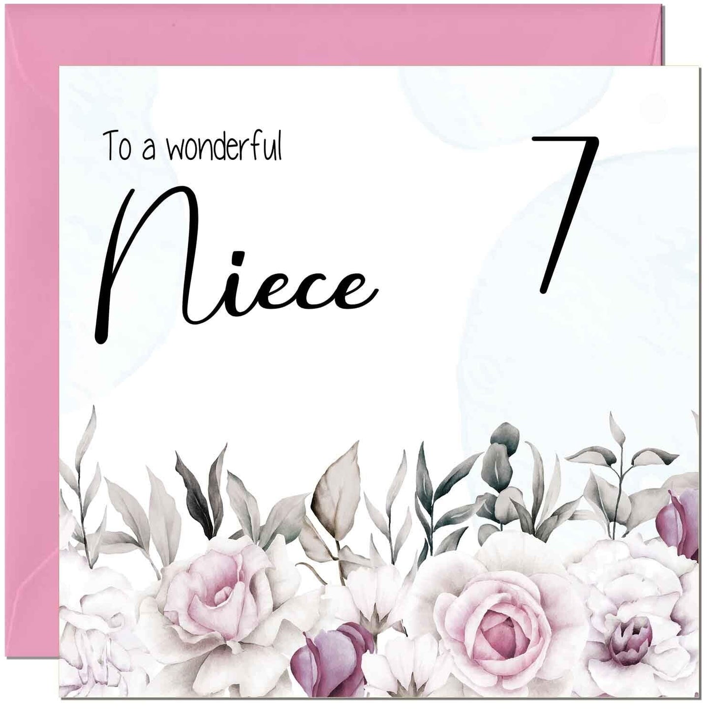 Niece's Birthday Card for Niece Floral Elegant