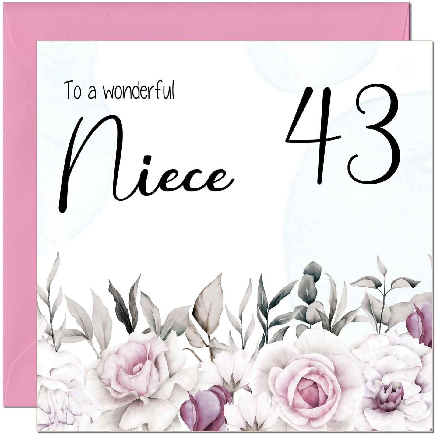 Niece's Birthday Card for Niece Floral Elegant