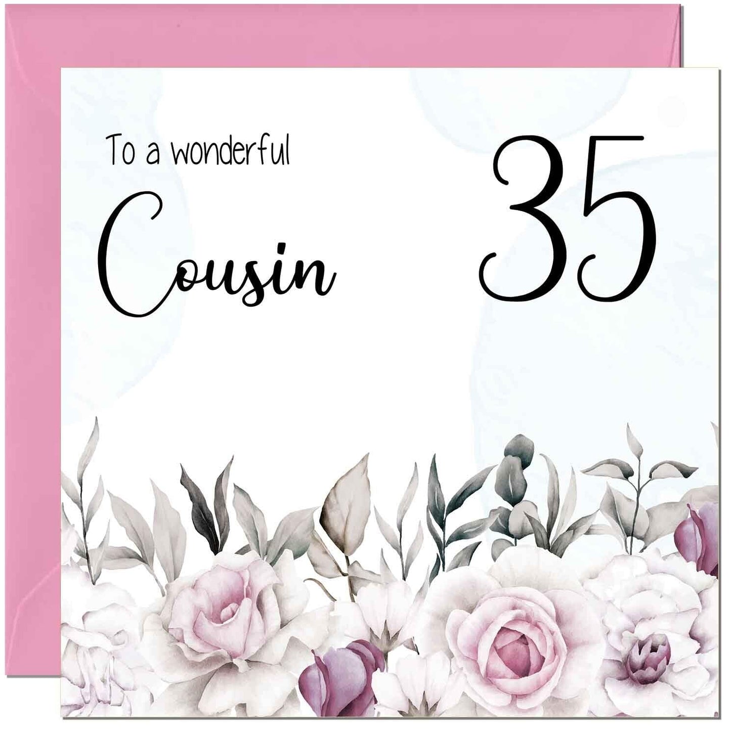 Cousin Birthday Card Floral Elegant Best Cousin's