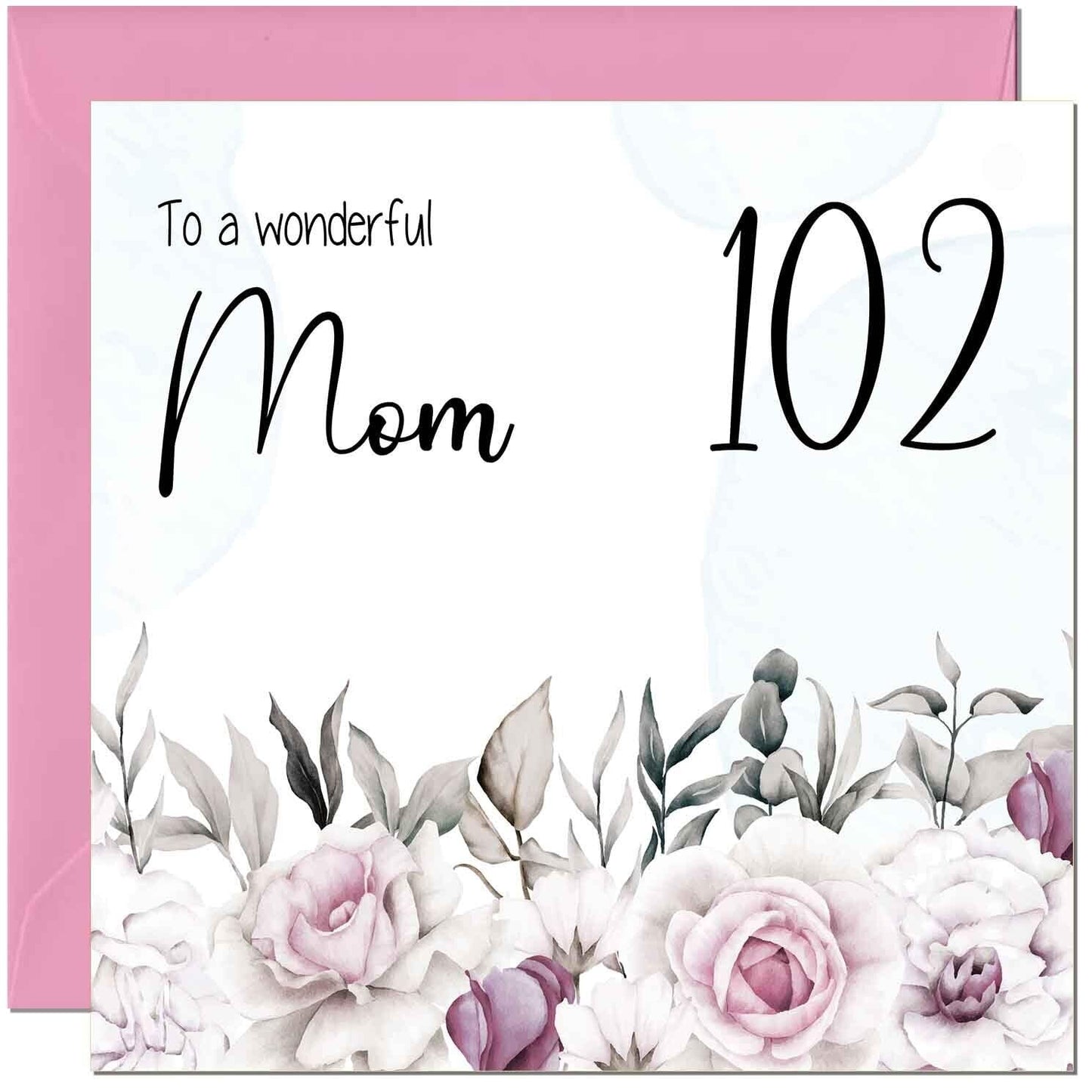 Mom Birthday Card Floral Elegant Best Mom's