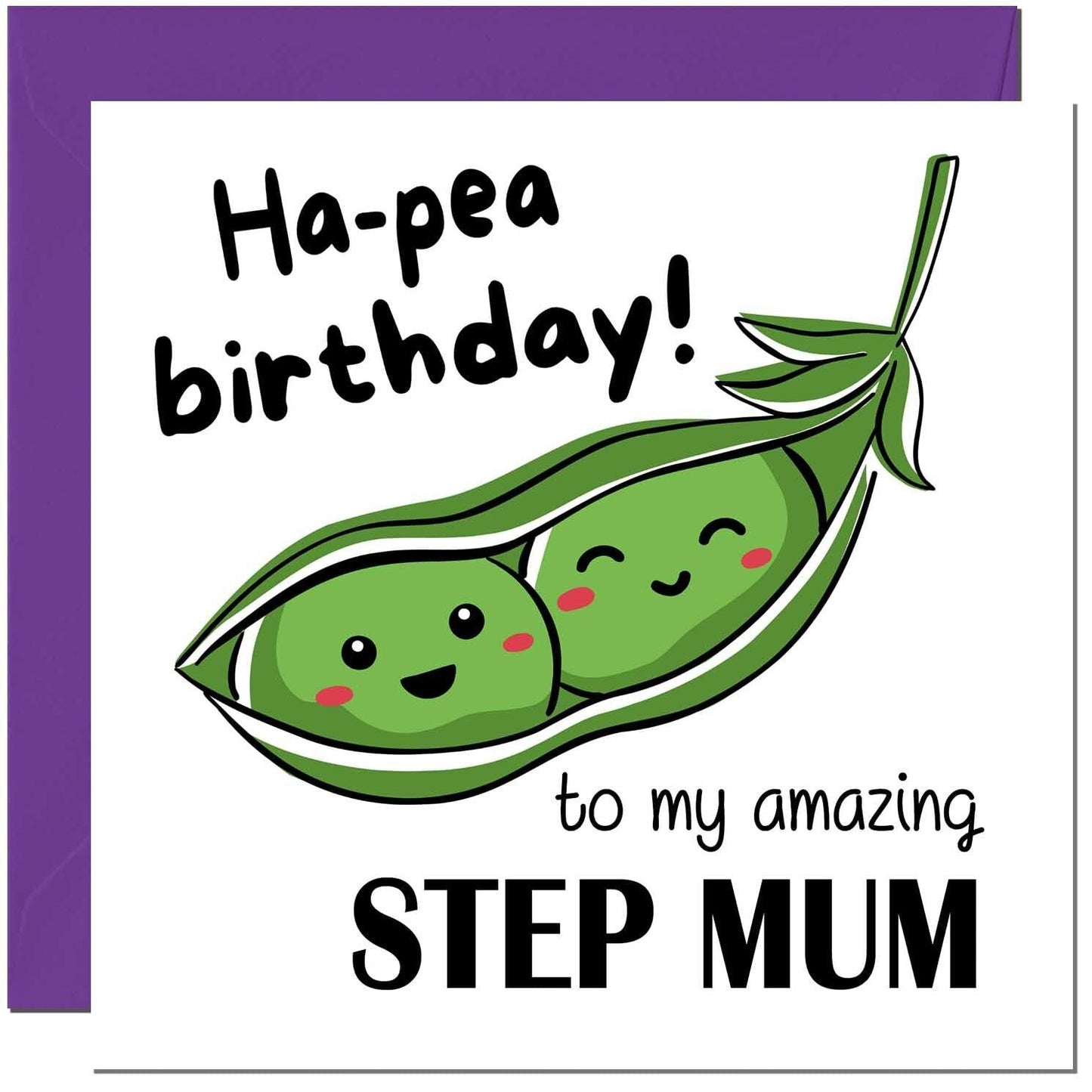 Birthday Card for Men Women Cute Pea Funny