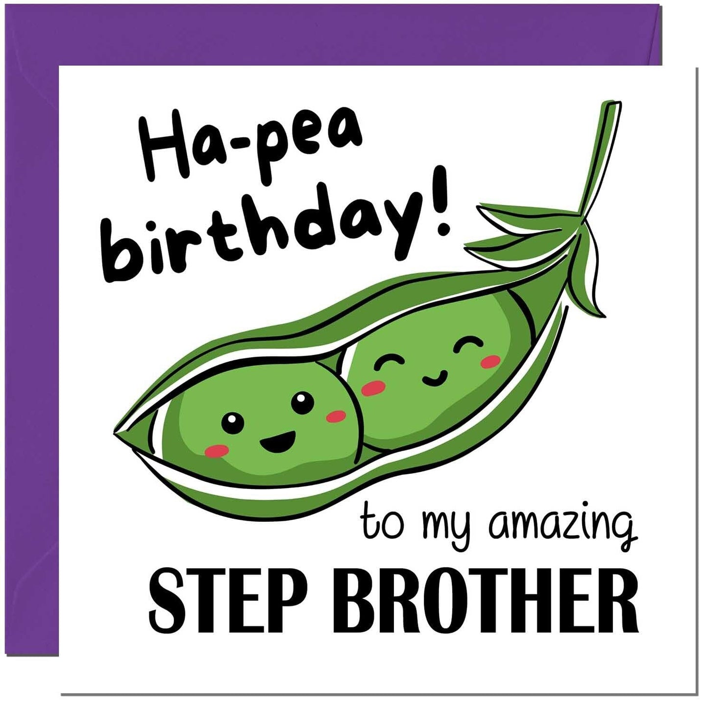 Birthday Card for Men Women Cute Pea Funny