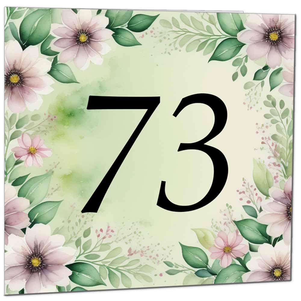 80th Birthday Card for Women Men - Green Floral Birthday Cards for 80 year old Lady Eighty Eightieth Ladies Grandma Nan Aunt Mum Sister Mom Friend