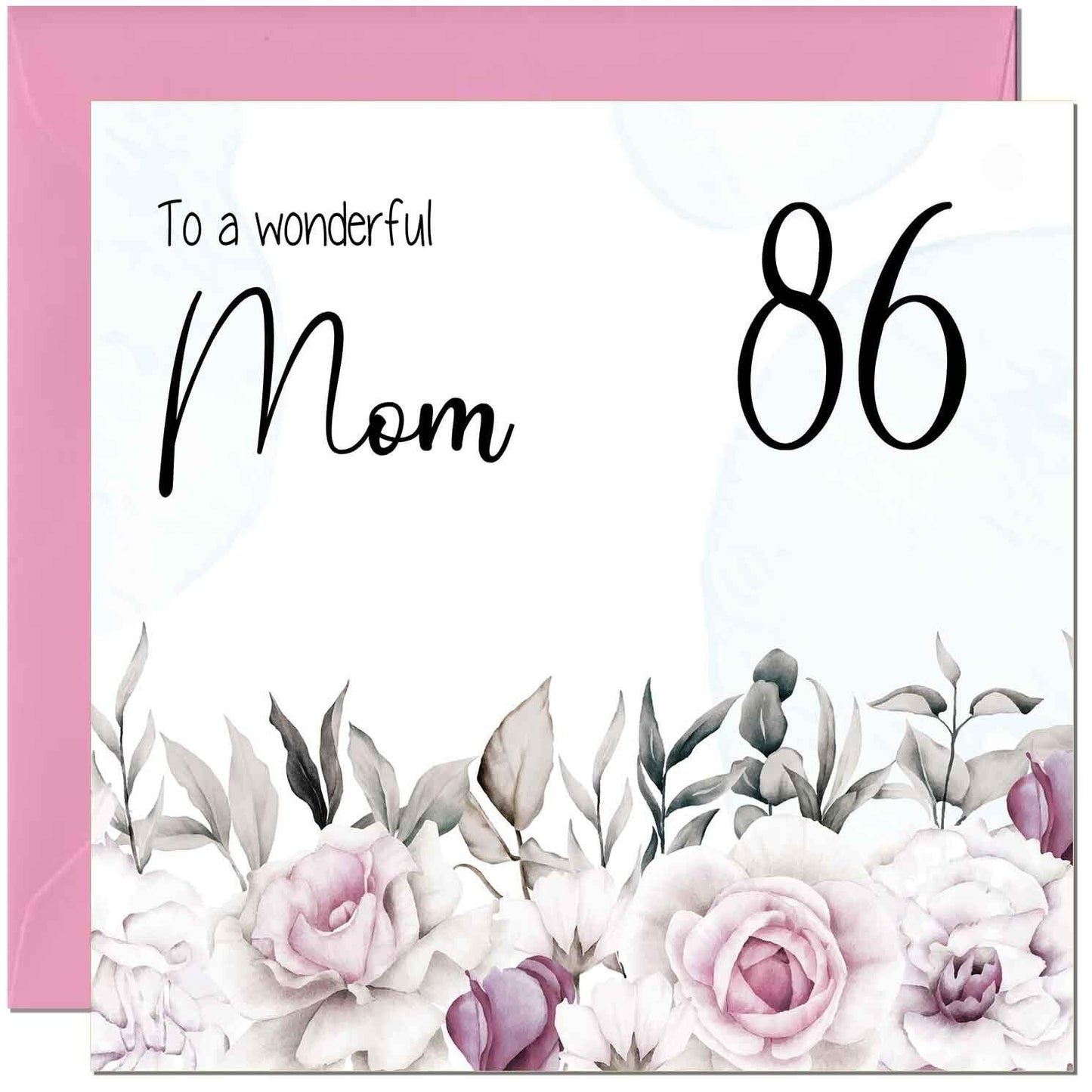 Mom Birthday Card Floral Elegant Best Mom's
