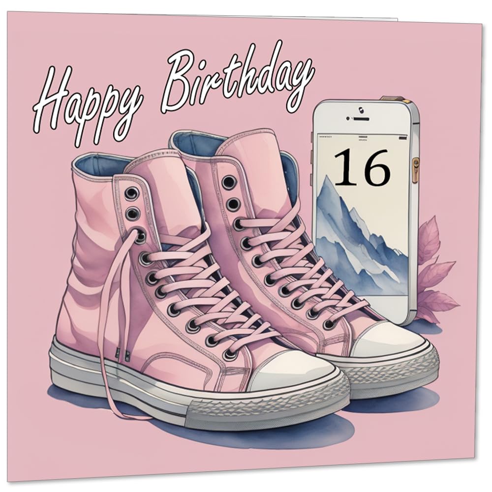 Birthday Card for Women - Girls Birthday Cards for Daughter Years Old Pink Girly Teenager Sister Friend Her Niece Granddaughter