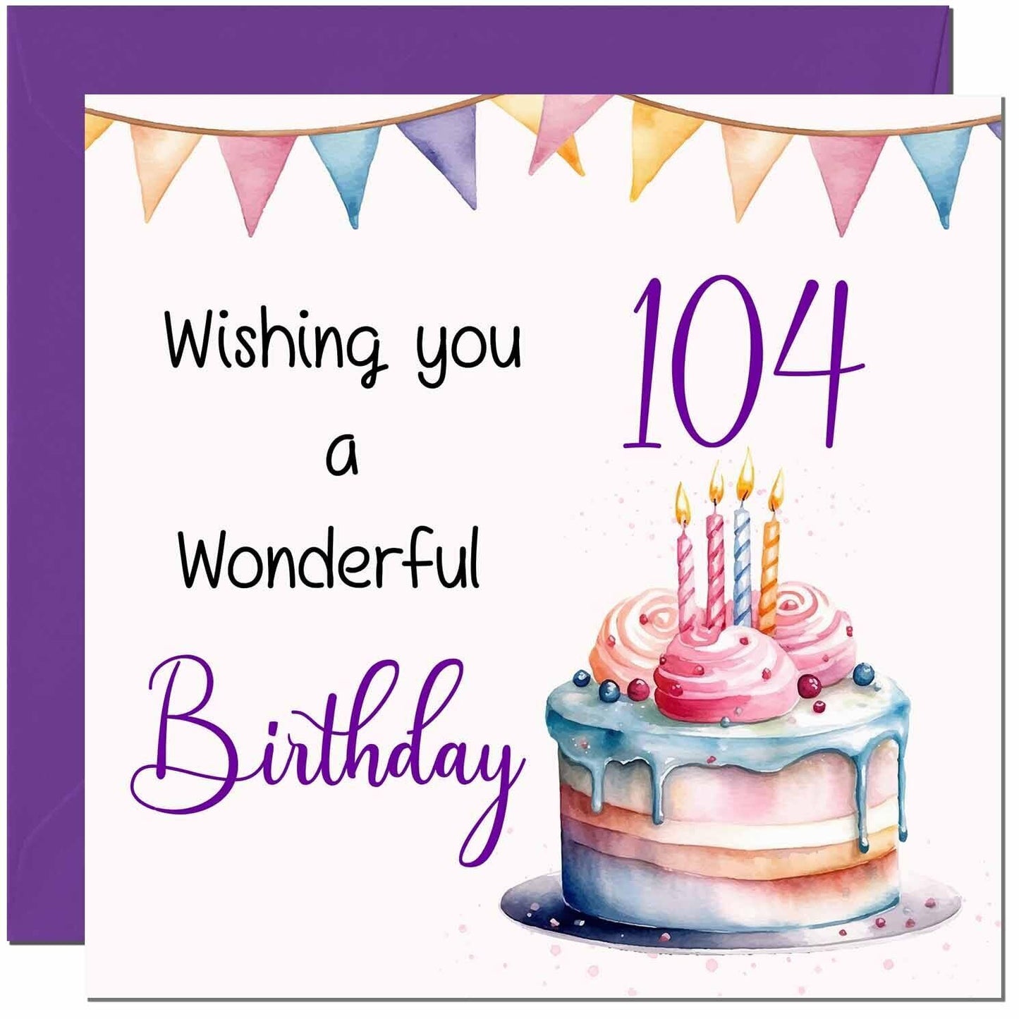 Birthday Card for Men Women Cake Numbers