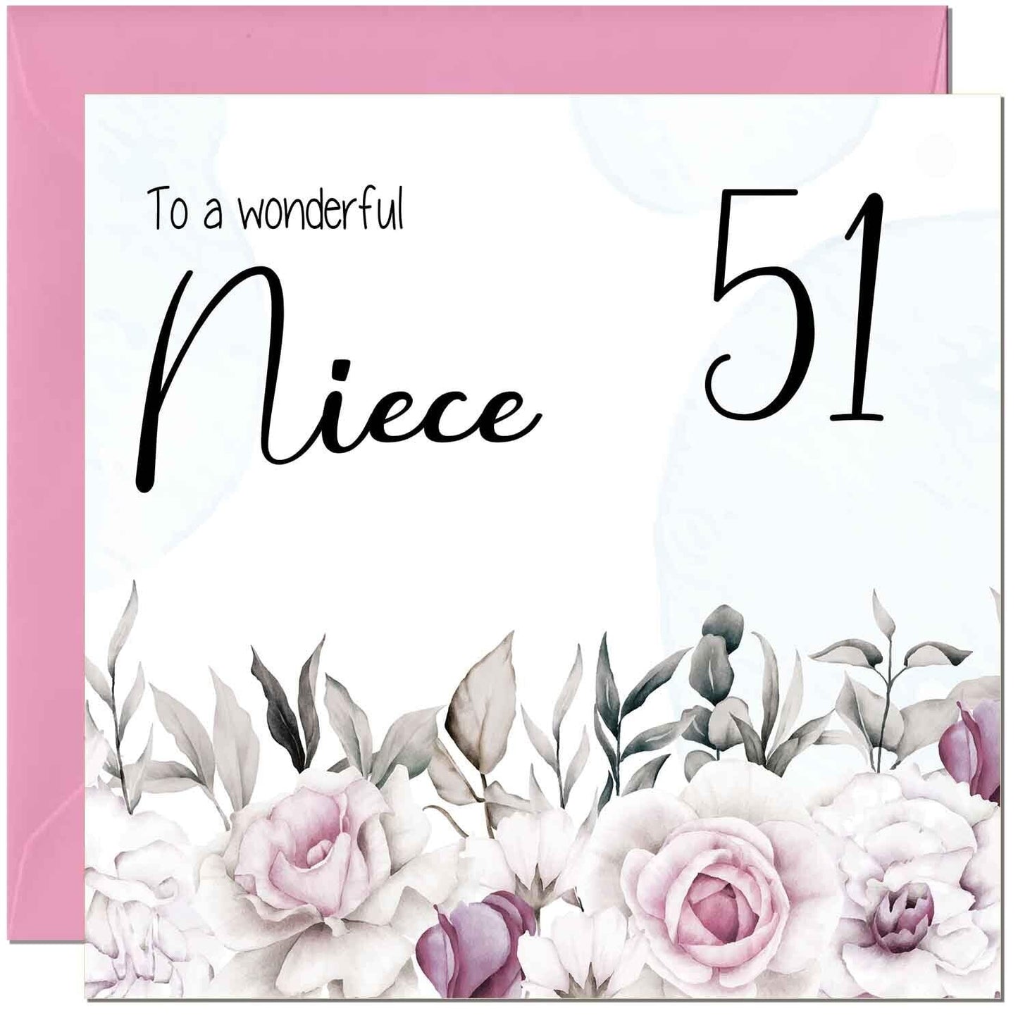 Niece's Birthday Card for Niece Floral Elegant