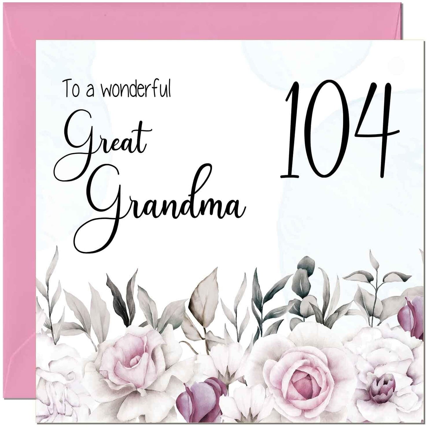 Great Grandma Birthday Card - Floral Elegant