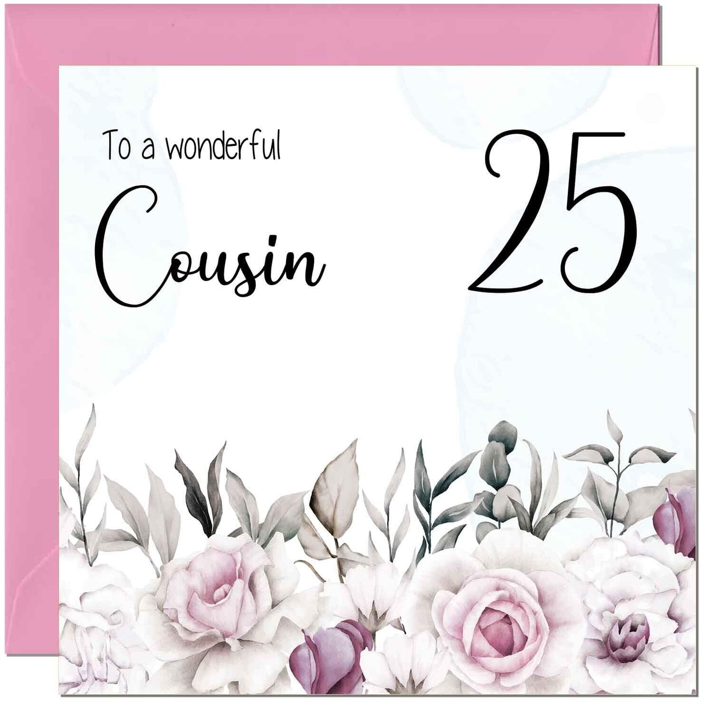 Cousin Birthday Card Floral Elegant Best Cousin's