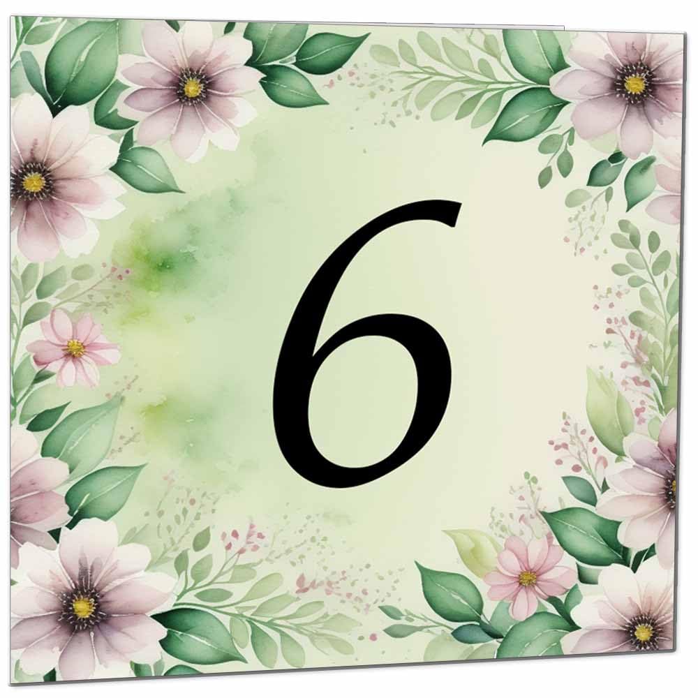 80th Birthday Card for Women Men - Green Floral Birthday Cards for 80 year old Lady Eighty Eightieth Ladies Grandma Nan Aunt Mum Sister Mom Friend