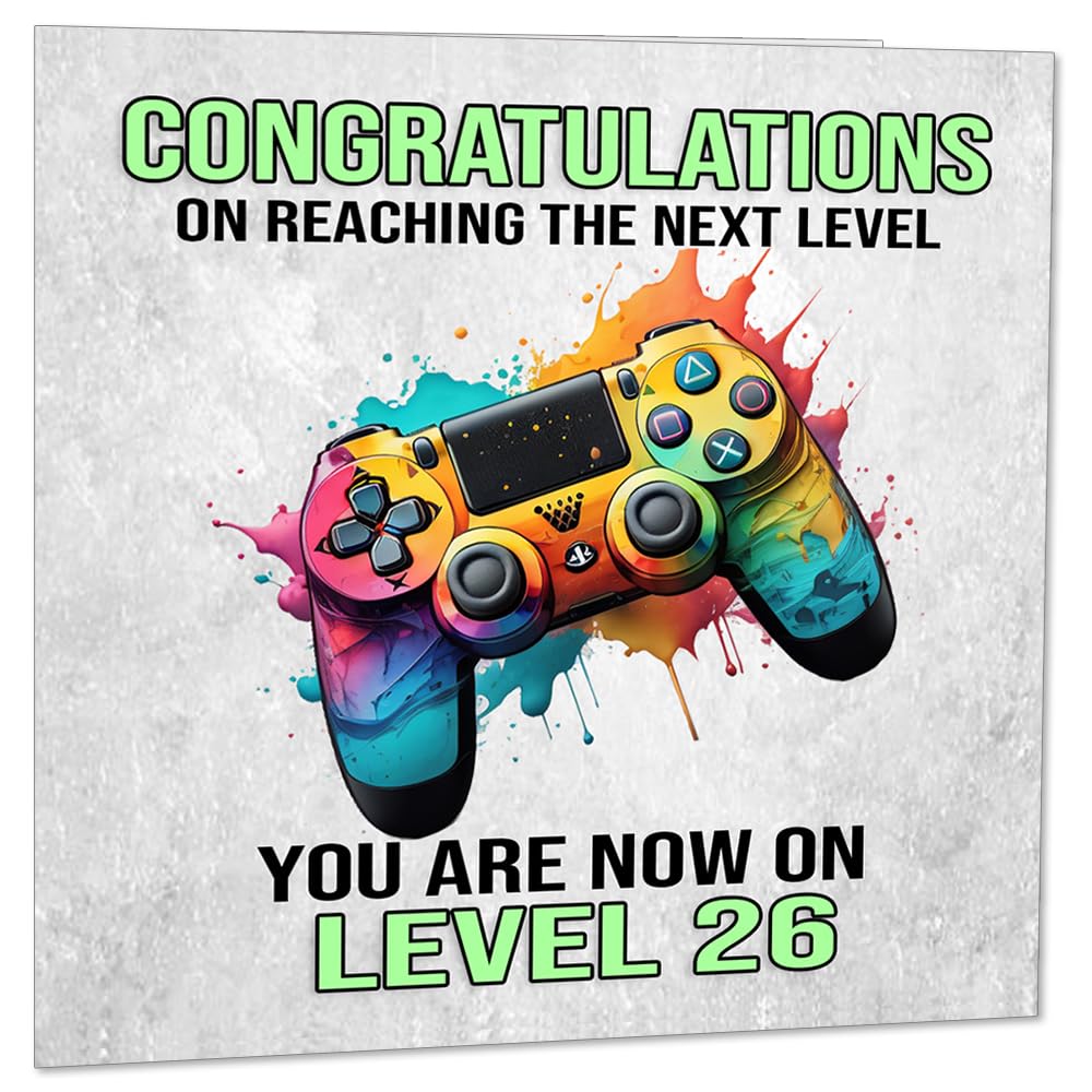 Gaming Birthday Card Gamer Happy Birthday Card Teenager Boys 145 x 145mm