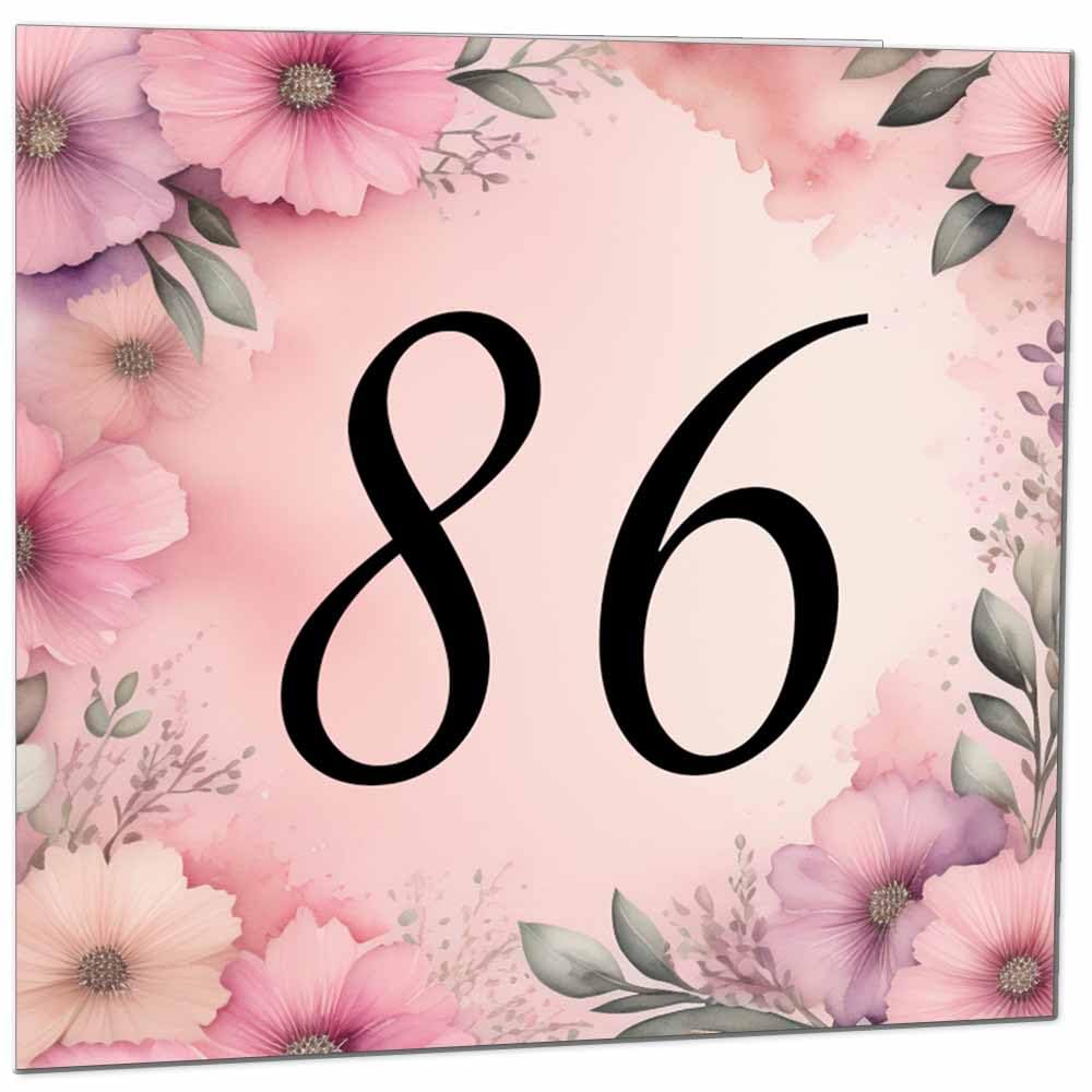 Birthday Card for Women Men - Pink Floral Birthday Cards for 39 year old woman thirty Nine, thirty ninth Ladies Mum Aunt Sister Niece Daughter