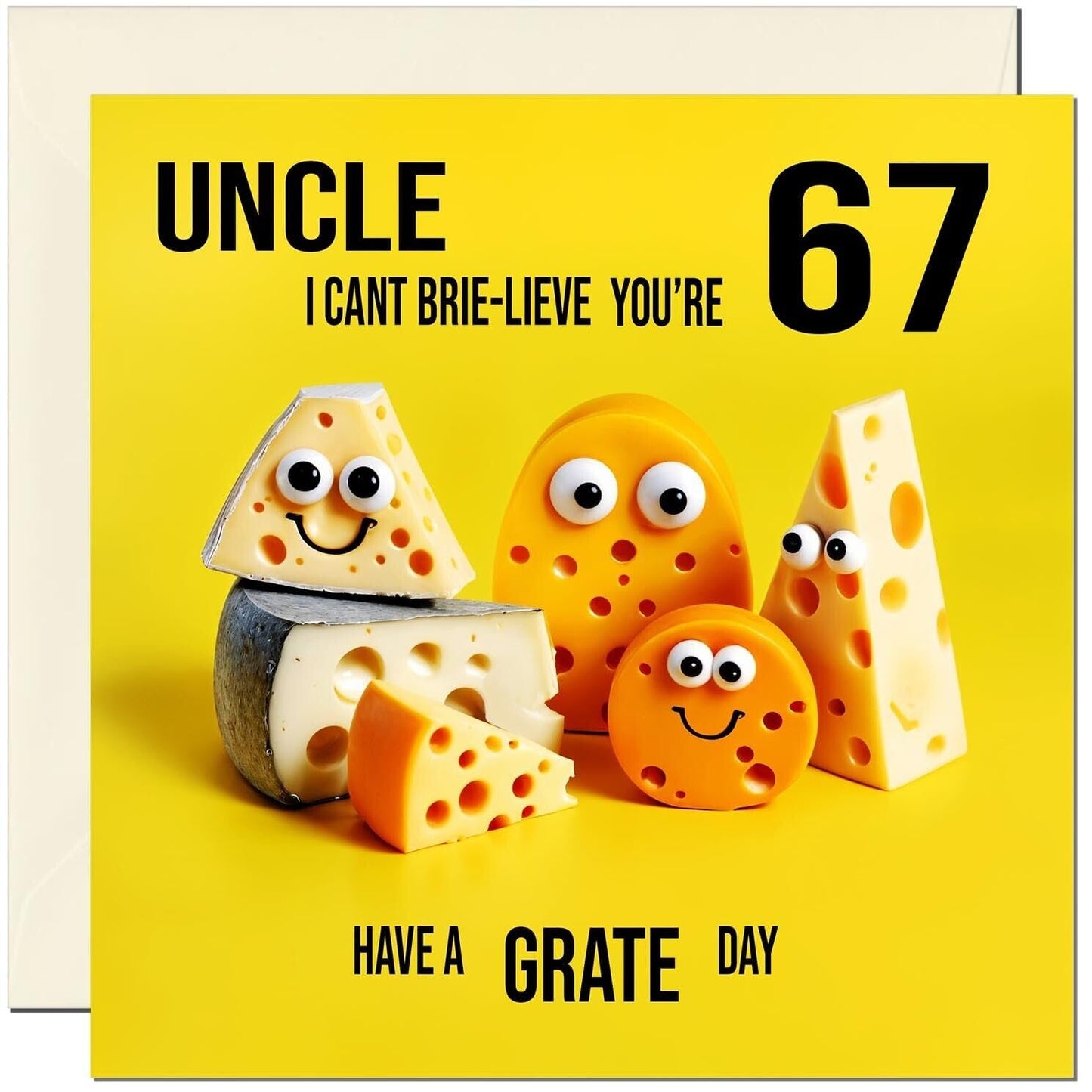 Uncle funny Birthday Card for Uncle - Cheese Pun Funny Uncles