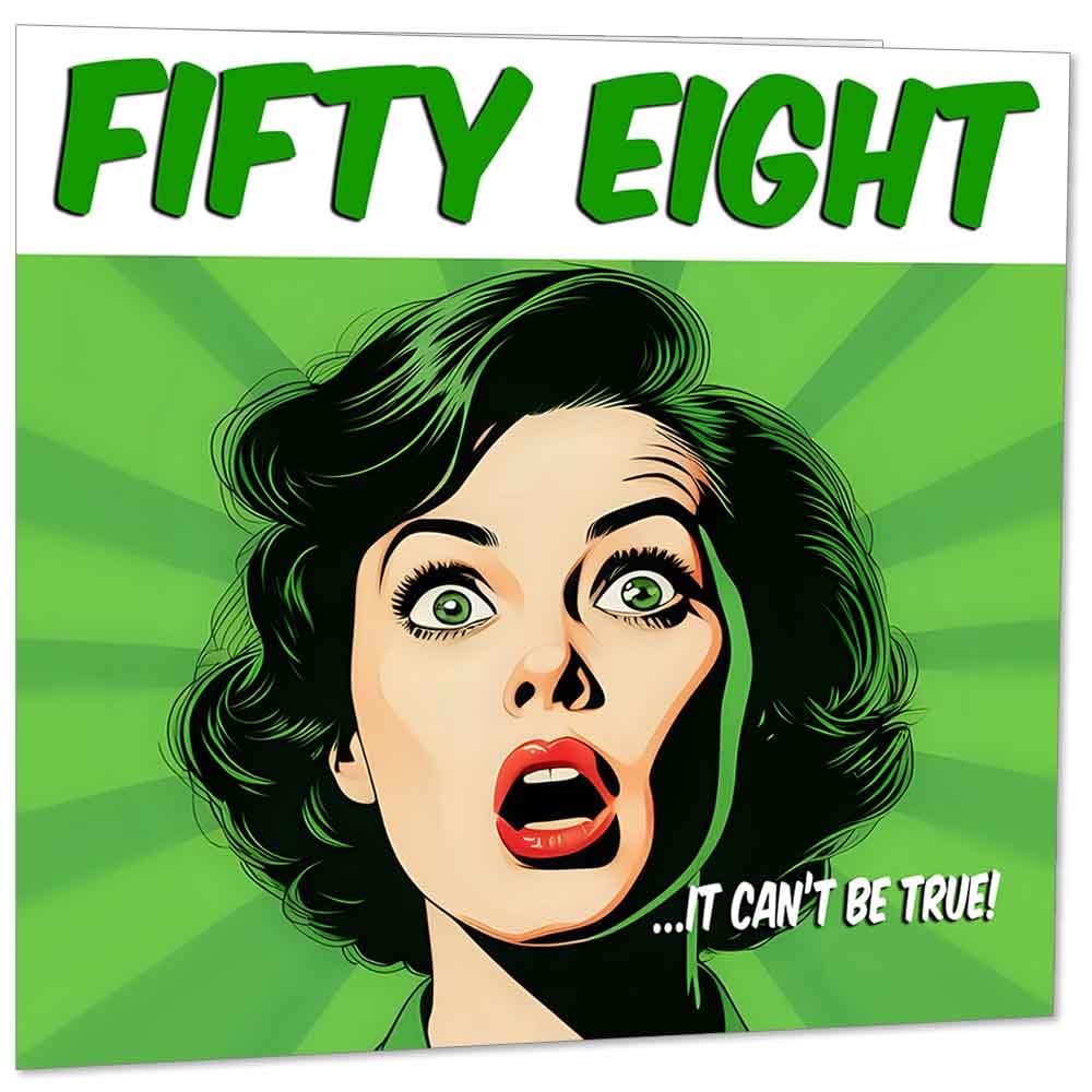 Funny Birthday Card for Women - Ladies Birthday Cards for Friend Retro Comic Mum Years Old Sister Her Nan Aunt Grandma female mom