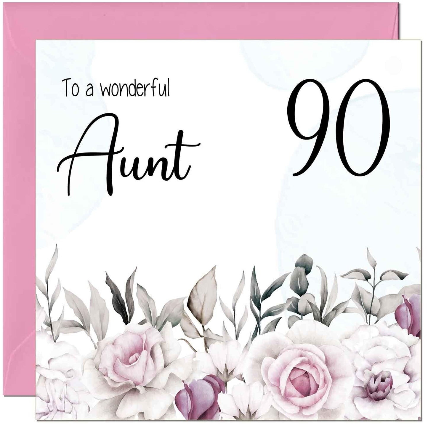 Aunt Birthday Card Floral Elegant Best Auntie's