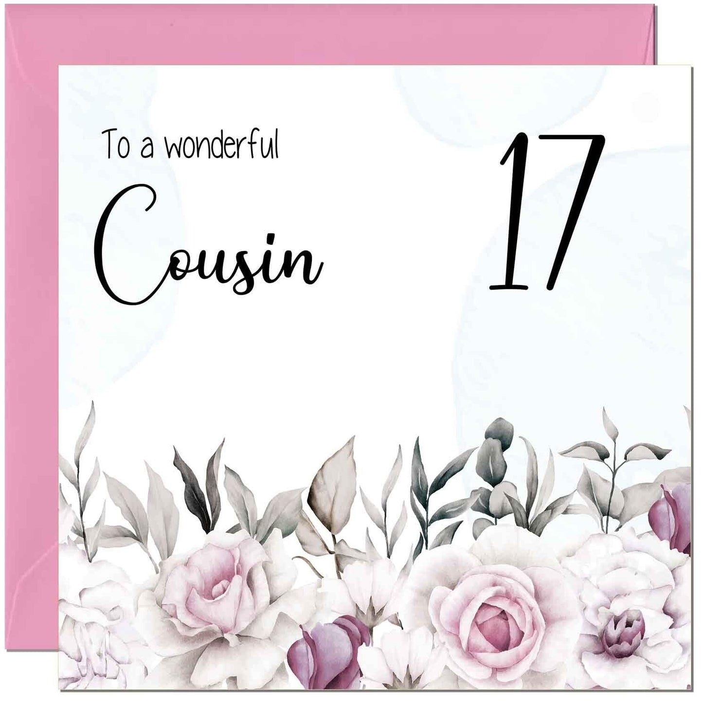 Cousin Birthday Card Floral Elegant Best Cousin's