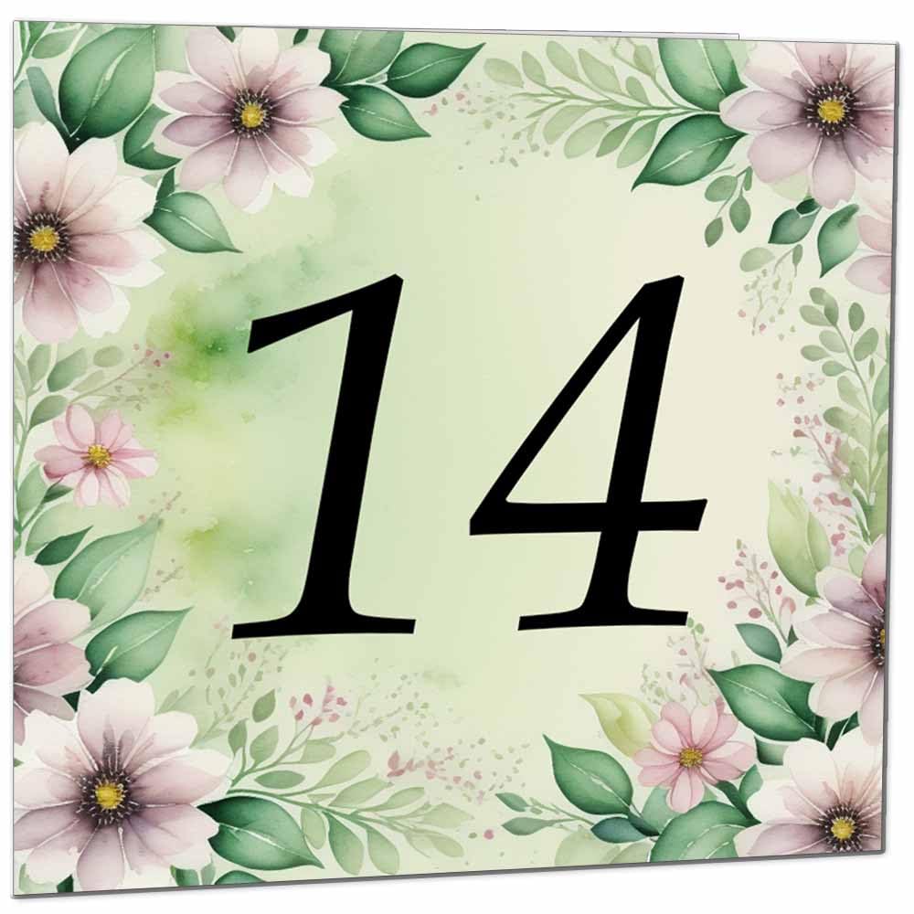 80th Birthday Card for Women Men - Green Floral Birthday Cards for 80 year old Lady Eighty Eightieth Ladies Grandma Nan Aunt Mum Sister Mom Friend