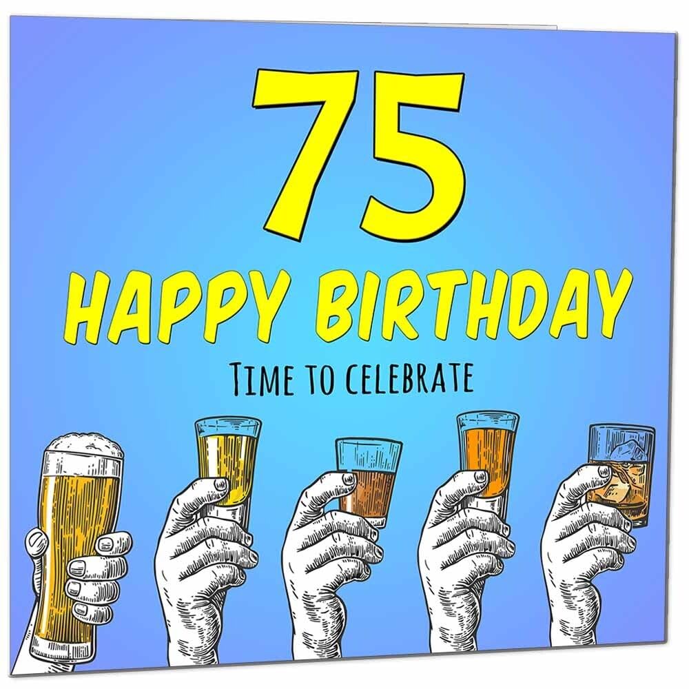 Birthday Card for Men Him Beer Drinks Men's