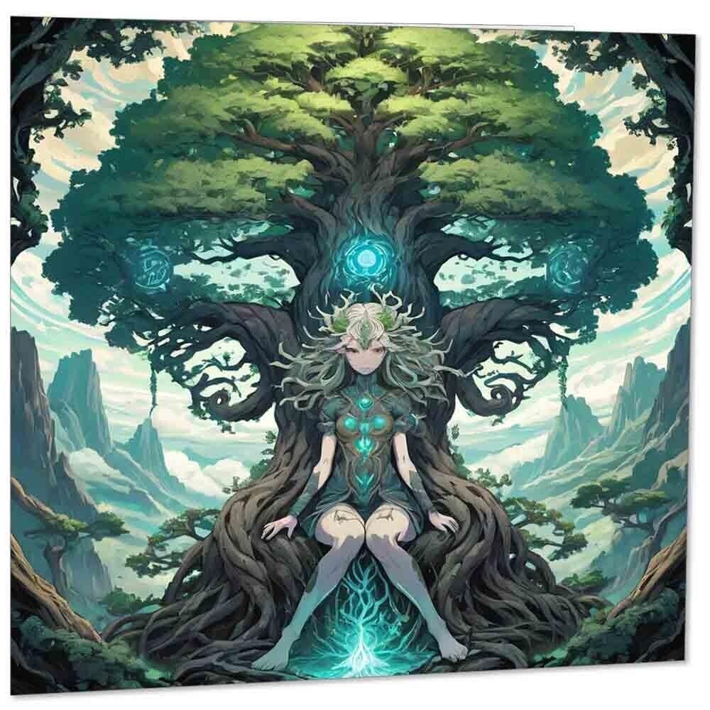 Tree of Life Anime Greeting Card - Nature 145mm x 145mm