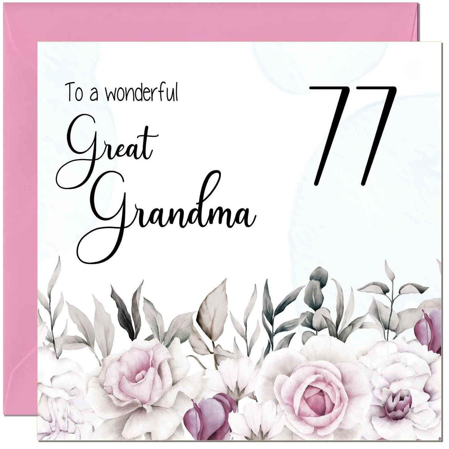 Great Grandma Birthday Card - Floral Elegant