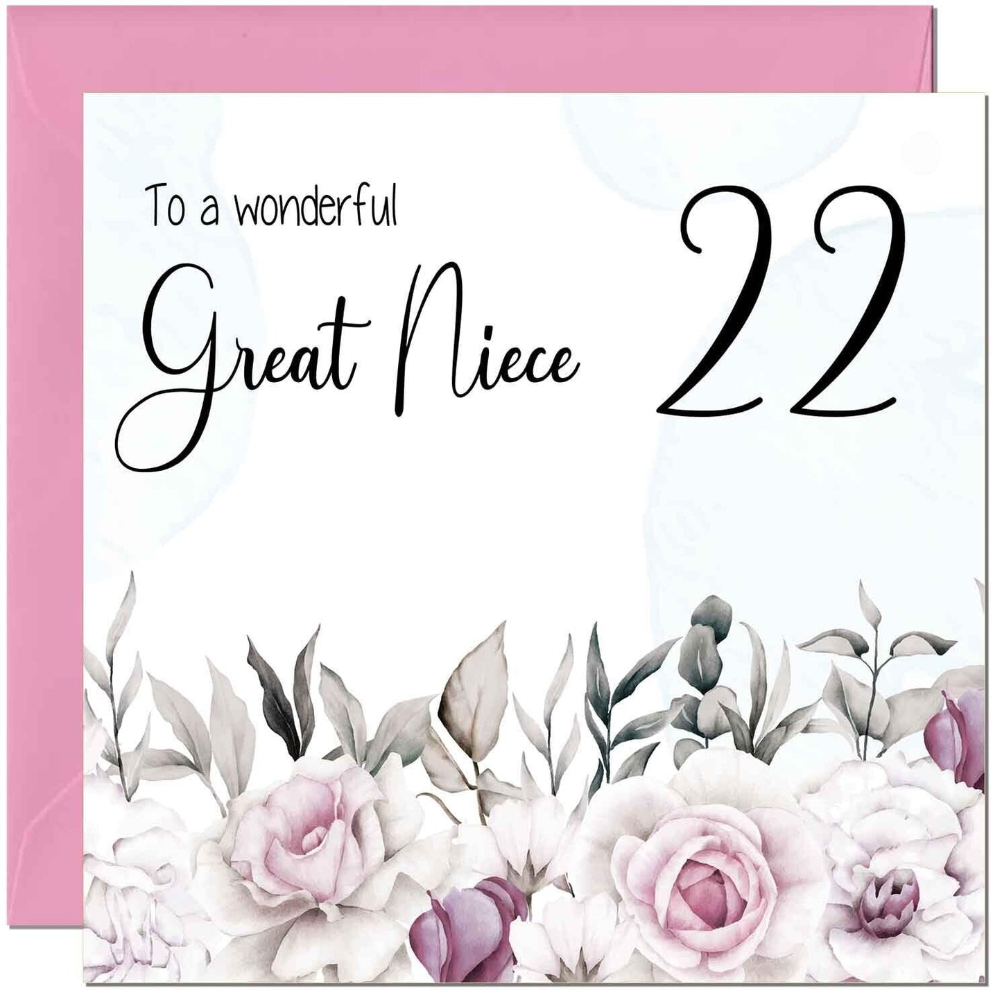 Great Niece's Birthday Card for Great Niece Floral Elegant