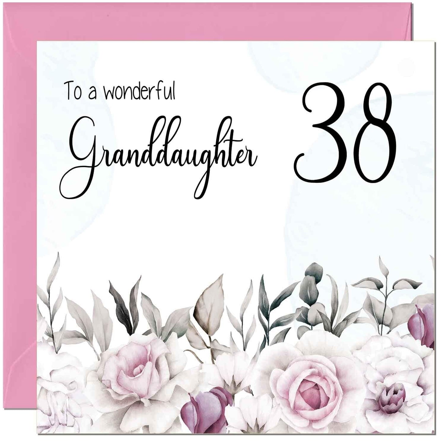 Granddaughter Birthday Card for Granddaughter Floral Elegant