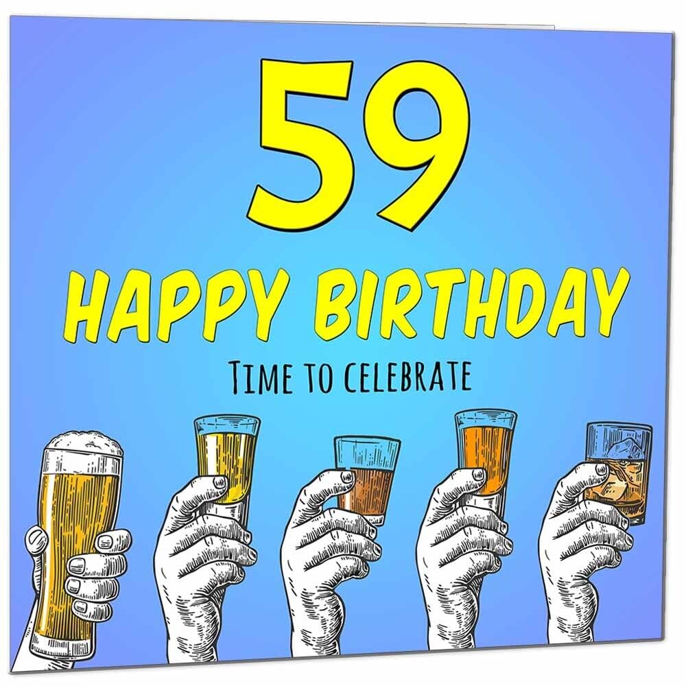 Birthday Card for Men Him Beer Drinks Men's