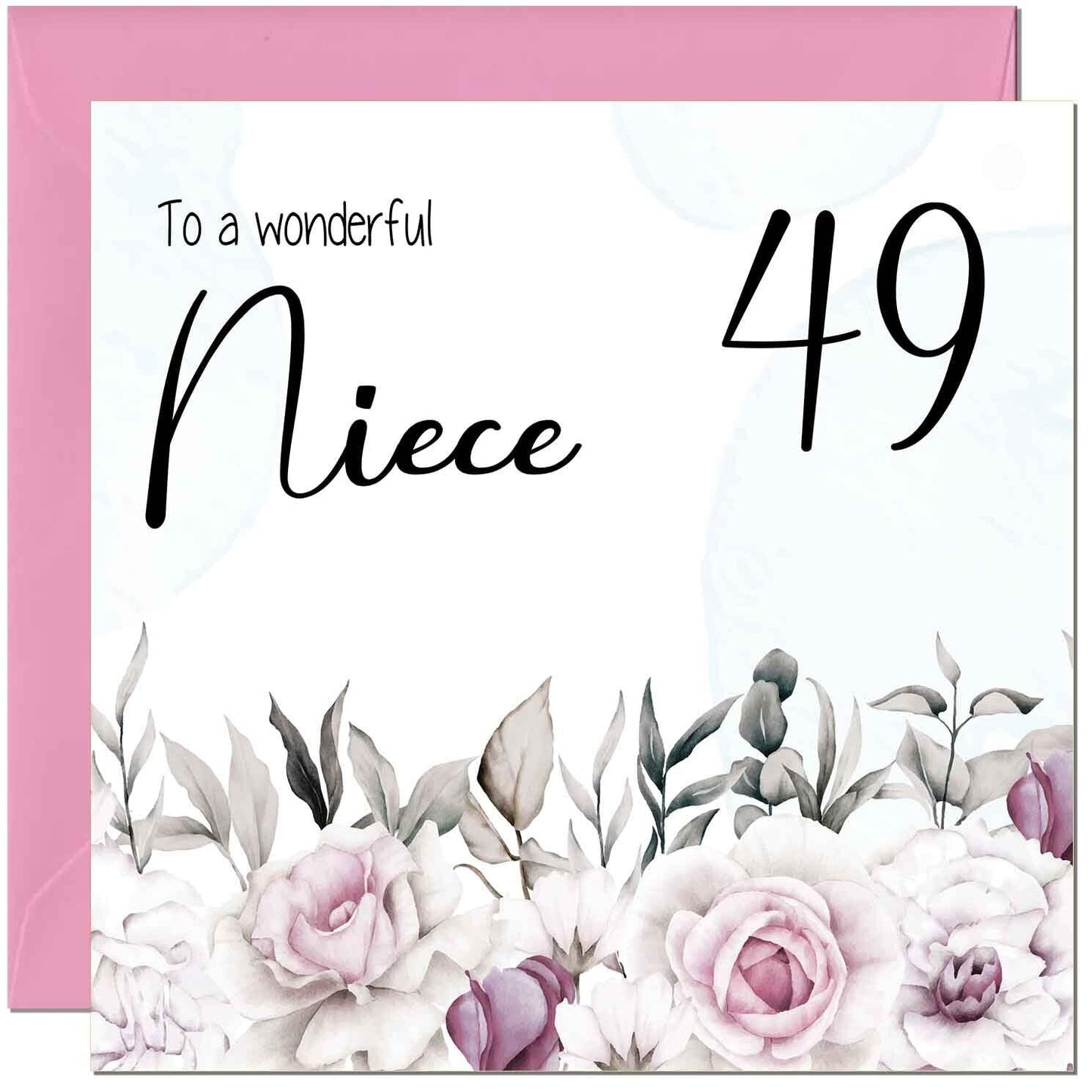 Niece's Birthday Card for Niece Floral Elegant