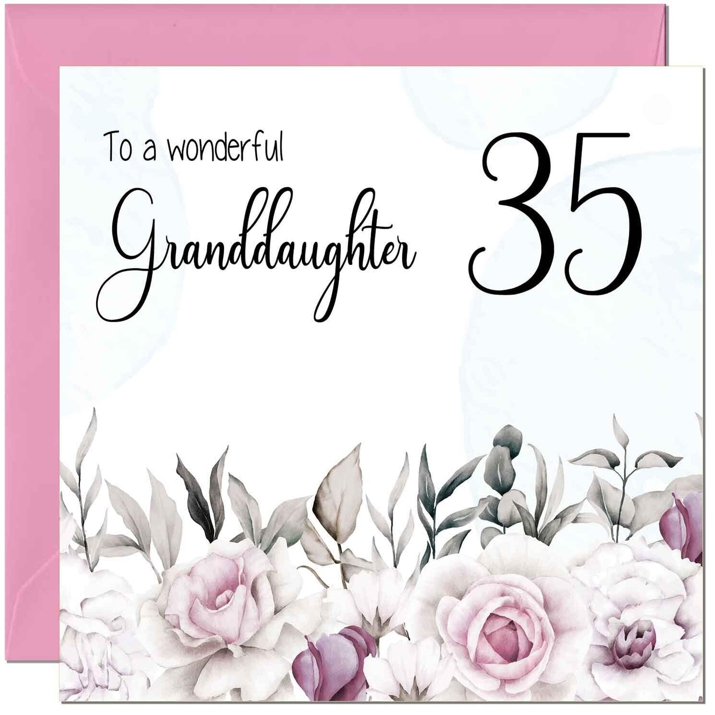 Granddaughter Birthday Card for Granddaughter Floral Elegant