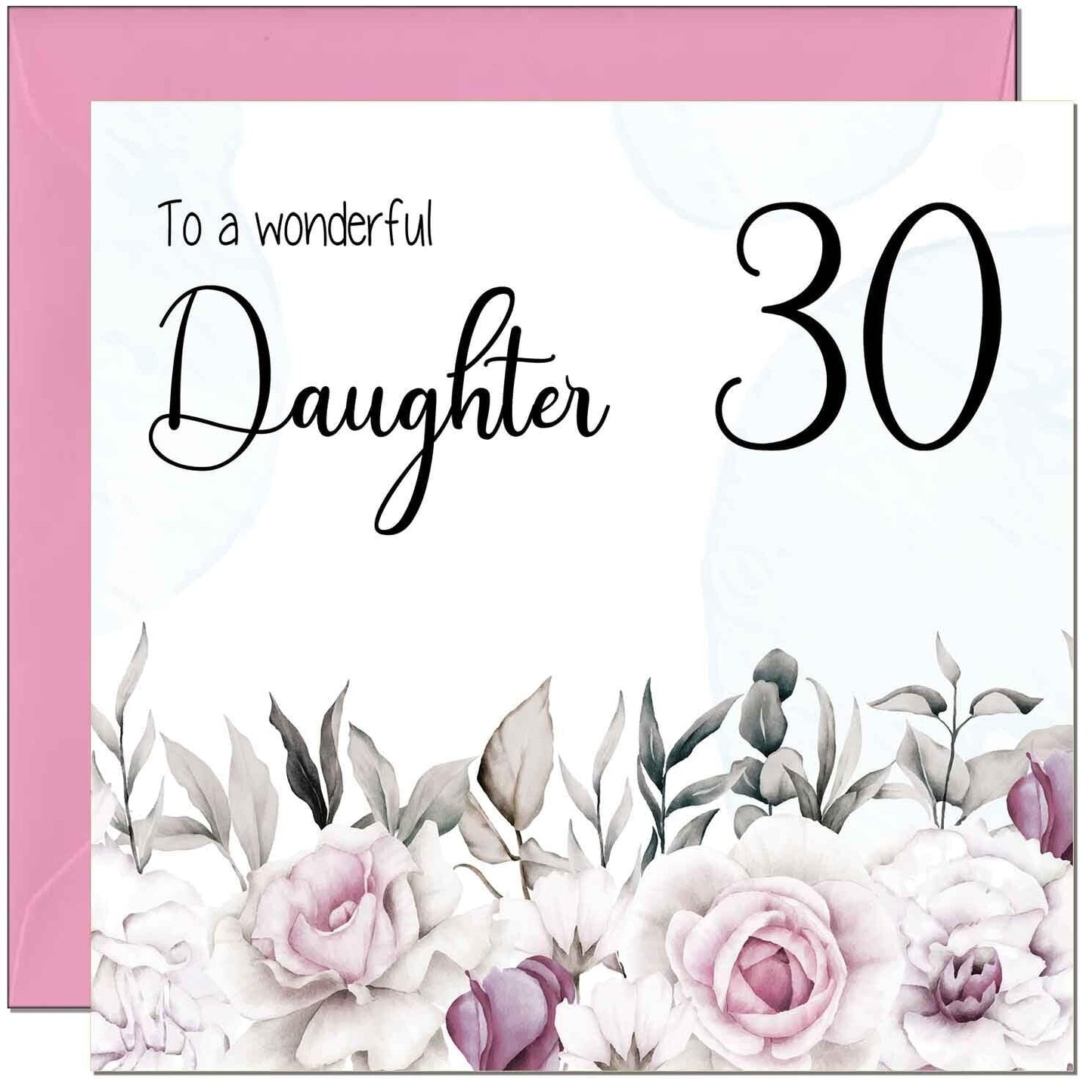 Daughter Birthday Card for Daughter Floral Elegant